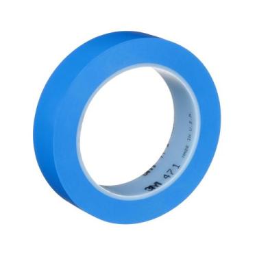 Imagem de Fita de vinil 471 3M 2,54 cm x 32,91 m azul para marcação de piso