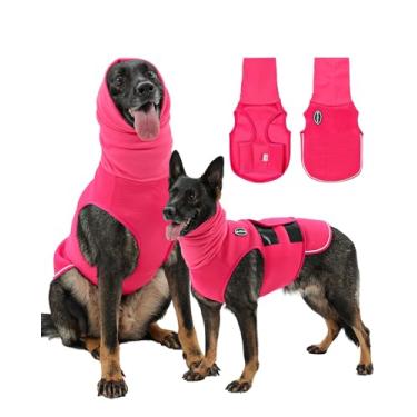 Imagem de Meifsou Colete de ansiedade para cães com capuz, jaqueta de trovão amigável para a pele, camisa calmante para cães multifuncional com capuz para trovões, fogos de artifício, separação - Mantenha o