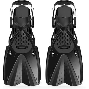 Imagem de Barbatanas De Mergulho Livre Para Mergulho, Nadadeiras De Mergulho Ajustáveis Para Viagem, Nadadeiras De Mergulho Nadadeiras Para Mergulho, Bolso Para Pés De Apneia De Mergulho, Black, L-XL