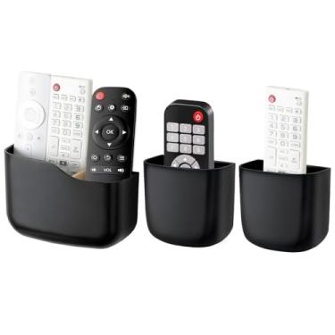 Imagem de Suporte para controle remoto, suporte de parede, ventilador de TV, suporte de controle remoto, organizador de parede, suporte de telefone para escritório, adesivo de reprodutor de mídia, caixa de