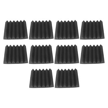 Imagem de Painel acústico de espuma absorvente de som Kit de conjunto de isolamento à prova de som 10 unidades Premium Poliuretano Triângulo Design Studio Home Office Painéis de parede