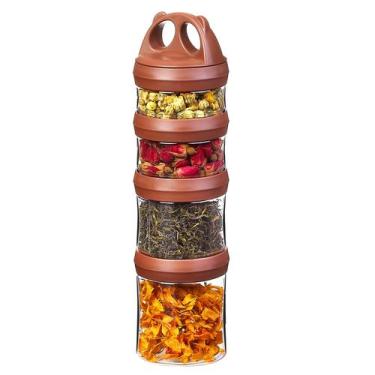 Imagem de Contenedores para Alimentos SELEWARE Apilables Herméticos Paquete de 4