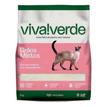 Imagem de Areia Gatos Vida Descomplicada 4Kg Viva Verde
