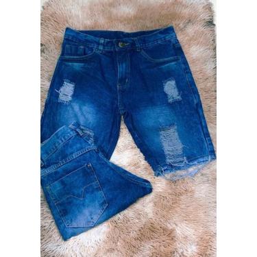 Imagem de Shorts jeans escuro com rasgo - Samba 