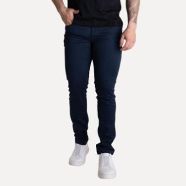 Imagem de Calça Calvin Klein Algodão Infinite Flex Slim Azul Marinho-Masculino