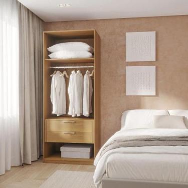 Imagem de Guarda-roupa Modular 80cm sem Portas com Gaveteiro Jade Cabecasa Madei