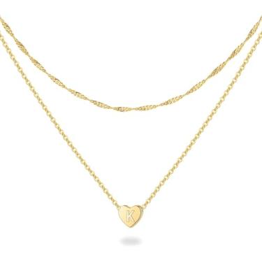 Imagem de 1 colar feminino banhado a prata com acabamento brilhante em forma de coração para mulheres, joia fina, presente para mamãe, 46+5cm, Cobre, Sem Pedra Preciosa