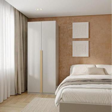 Imagem de Guarda-Roupa Modular 80cm com Portas e Prateleiras Jade CabeCasa Madei