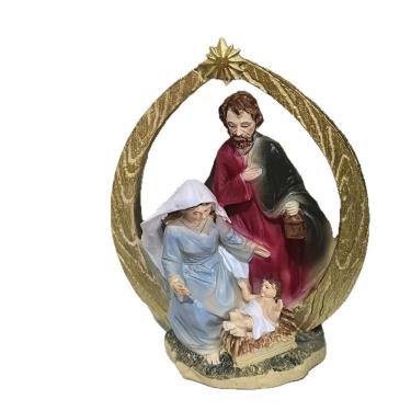 Imagem de Estátuas da Sagrada Família da Natividade e estatuetas de resina Mary Joseph