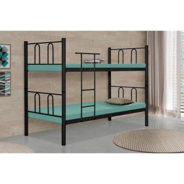 Imagem de Beliche Paris De Aço Solteiro Klm Móveis Preto