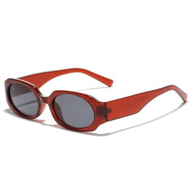 Imagem de Óculos de Sol Jelly Color Feminino Vermelho Azul UV400 Masculino para Esportes ao Ar Livre, Corrida e Ciclismo, Vermelho e Cinza