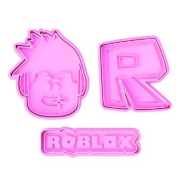 Imagem de Cortador Biscoito Molde Forma ROBLOX Marcador Carimbo Pasta Americana 