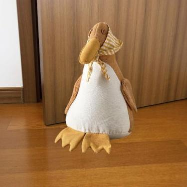 Imagem de Rolha de porta de animal, batentes de porta decorativos de pato, batente de porta fofo, batentes de porta de animais de pelúcia de tecido, protetor de parede interior para escritório em casa