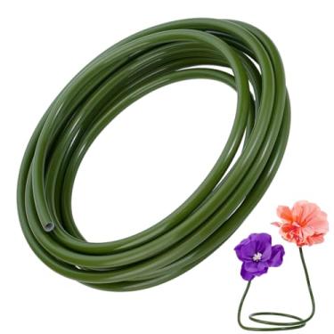 Imagem de AHANDMAKER Tubos flexíveis de PVC de 10 metros de diâmetro para artesanato de flores gigantes, buquê de noiva floral, decoração de casamento, artesanato faça você mesmo, decorações de férias, verde