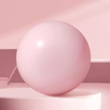 Imagem de Pequena bola de Pilates de 23 cm pequena bola de exercícios mini bolas de ioga para academia, ioga, treinamento básico, fitness, treino, estabilidade, melhora o equilíbrio (rosa)