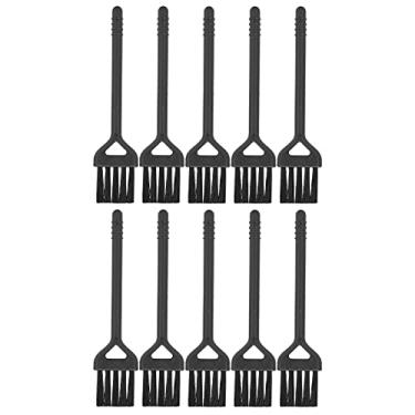 Imagem de Pacote com 10 escovas de limpeza de barbeador elétrico de dupla face, mini escovas de nylon para barbeador, espremedor de alho e moedor de café