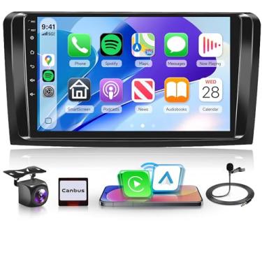 Imagem de Rádio automotivo 8 núcleos 6G + 128G Rimoody para Mercedes Benz GL ML W164 X164 ML350 ML500 ML280 GL320 GL350 GL450 2005-2011, Android 13 Carplay, tela sensível ao toque de 9 polegadas, GPS, WiFi,