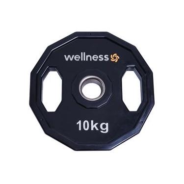 Imagem de Anilha Olímpica Poliuretano 12 Faces de 10 KG Wellness - WK016 WK016