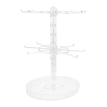 Imagem de Vaveren Suporte giratório para joias, organizador de joias, torre para brincos, suporte de armazenamento de grande capacidade, porta-colares para mesa, Limpe O Nível 2