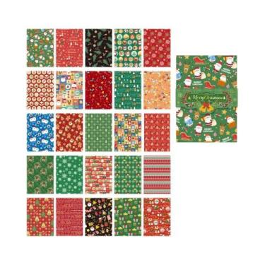 Imagem de Papel De Scrapbook Vintage Para Árvore De Natal, 50 Folhas, Tamanho Gr