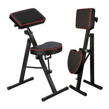 Imagem de POARMEEY Cadeira de tatuagem portátil, dobrável, descanso de braço, altura ajustável, multifuncional, para artistas e clientes