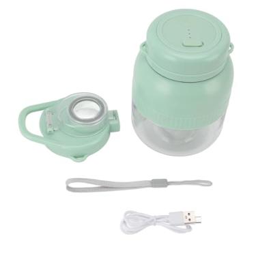 Imagem de Liquidificador portátil copo espremedor elétrico 500ml recarregável liquidificador pessoal para shakes smoothies ginásio viagem cozinha abs aço inoxidável