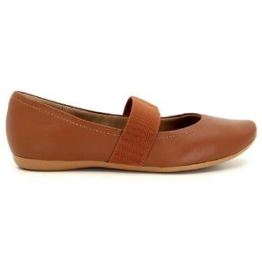 Imagem de Sapatilha Usaflex em Couro com Elástico Confortável Elegante-Feminino