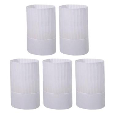 Imagem de Chapéu Chef Tok Tnt Plissado Kit 5 Peças Cozinheiro - Isamar