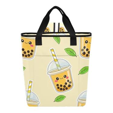 Imagem de Joitme Cute Bubble Xícaras de chá amarelas térmicas lancheiras isoladas 36 latas bolsa térmica de praia 35 x 15 x 40 cm