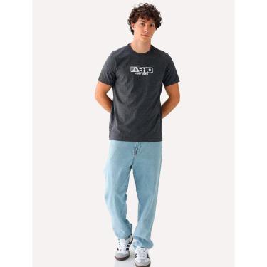 Imagem de Camiseta Aeropostale Fast Block Logo Chumbo Mescla-Masculino