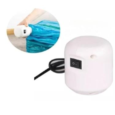 Imagem de Kit de 5 Sacos a Vácuo + Bomba de Tomada 110V - Para Organização e Proteção de Roupas, Armazenamento Doméstico e Compactação Segura (Transparente,TOMADA 110V)