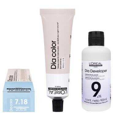Imagem de Loreal Tonalizante Dia Color 7.18 Louro Acinzentado Marrom 60g Rev. 9 
