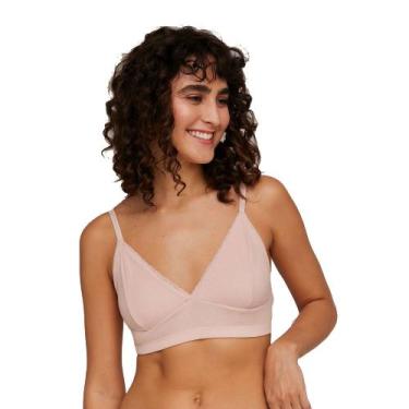 Imagem de Sutiã Top Triângulo Ribana Hering com Renda, Hrg1b, Rosa claro, XG