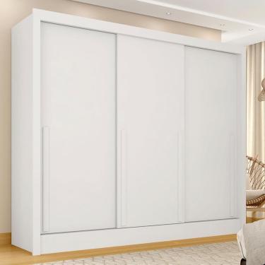Imagem de Guarda Roupa Casal 3 Portas De Correr 1,80m Isabela Branco - M.a