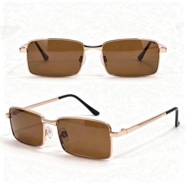 Imagem de Óculos de Sol Quadrado Retrô Unissex UV400 Dirigir/Praia Cor:Brown - I
