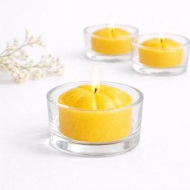 Imagem de Vela Amarela Rechaud  Uso Espiritual, Decoração e Aromatizadores - Est