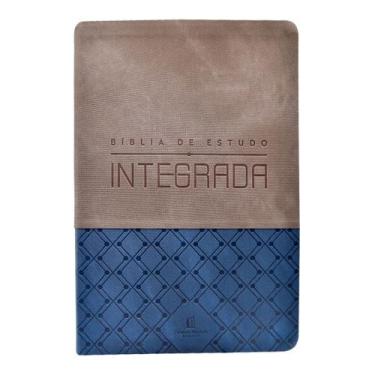Imagem de Livro - Bíblia de Estudo Integrada NVI, Capa luxo azul e grafite  Uma 