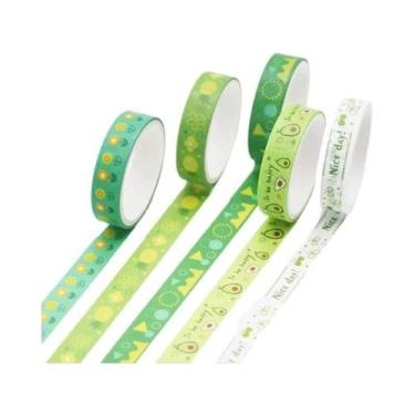 Imagem de Conjunto De Fitas Washi Kawaii 5 Peças, Adesivos Japoneses E Coreanos 