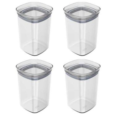 Imagem de 4x Porta Temperos Pote 1L Organizador OU Block Hermético