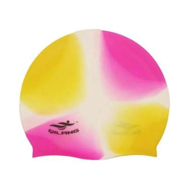 Imagem de Touca De Natação Unissex À Prova d'Água Em Silicone Flexível Com Alta 