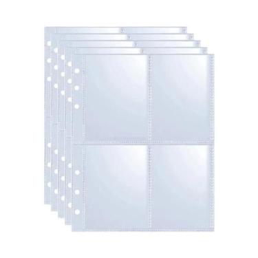 Imagem de Páginas Para Fichário A5 De Folhas Soltas, 25 Peças, 4 Grades, Transpa