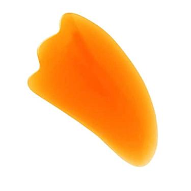 Imagem de Ferramentas de massagem de resina de cera de abelha massageador de corpo portátil para cabeça de volta do pescoço Elitzia ETML10671 (Orange Triangle Scraping Plate)