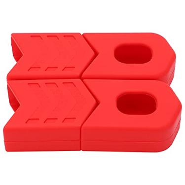 Imagem de VGEBY 4 peças Protetor de manivela de bicicleta protetor de tampas de silicone DH FR AM XC capa de manivela de bicicleta (vermelho) Sportinggoods Ride Outro