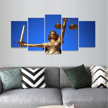 Imagem de Quadro Justice Mosaico 5 Peças Direito Advocacia Escritórios