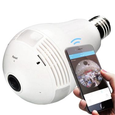 Imagem de Camera Ip Lampada Panoramica Seguraça Vr 360 Wifi Led Icsee