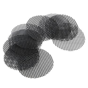 Imagem de telas de furo de drenagem redondas de 10 peças,Almofada de malha de furo de vaso de flores, malha de grade inferior de vaso de bonsai para jardim evitar perda de solo(M)