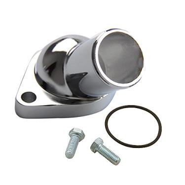 Imagem de CarBole 15 graus cromado termostato de pescoço de água caixa serve para Chevy pequeno bloco grande para Chevy (15 graus)