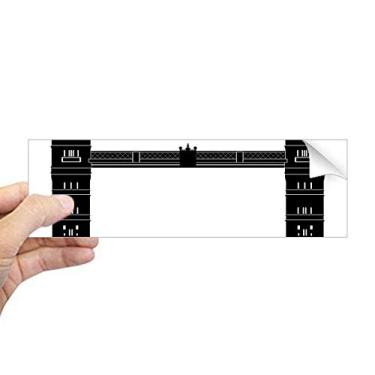 Imagem de DIYthinker Britain London Tower Bridge Silhouette UK adesivo retangular para-choque notebook janela decalque