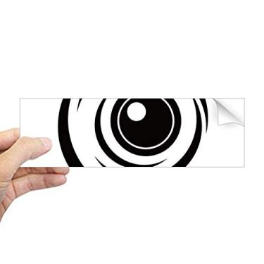 Imagem de DIYthinker Adesivo de para-choque, retangular, preto, decoração de olho, decalque de janela