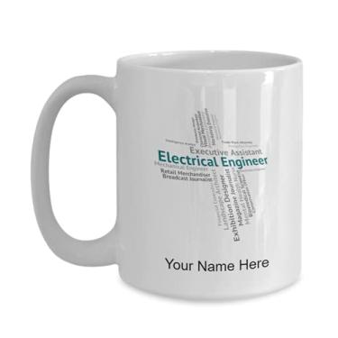 Imagem de Caneca personalizada de engenheiro elétrico, copo de café de engenheiro elétrico, ideia de presente de engenheiro elétrico - caneca de café de 445 ml